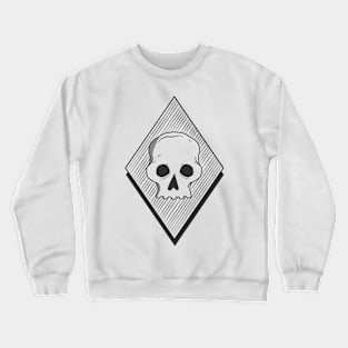 Skull logo chest print, black and white Crewneck Sweatshirt